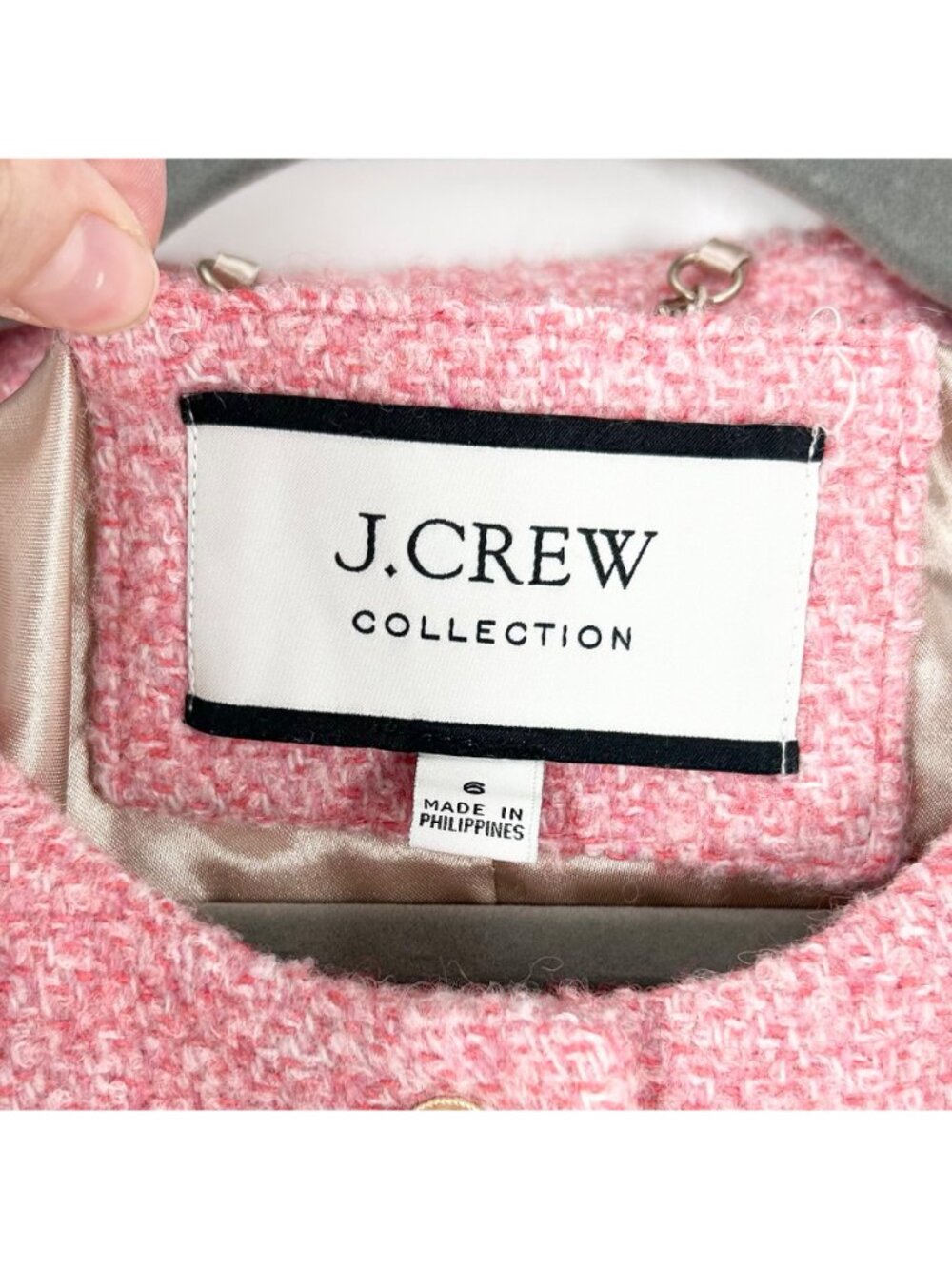 J. Crew Collection Cropped Lady Jacket in Italian Wool-Blend Bouclé 6 - Picture 9 of 9